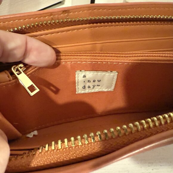 A New Day Peach Zip-Around Wallet – EUC, 8.5"x4", Sleek & Spacious - Picture 4 of 4